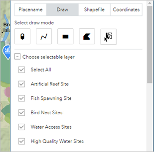 Draw tab Draw tab